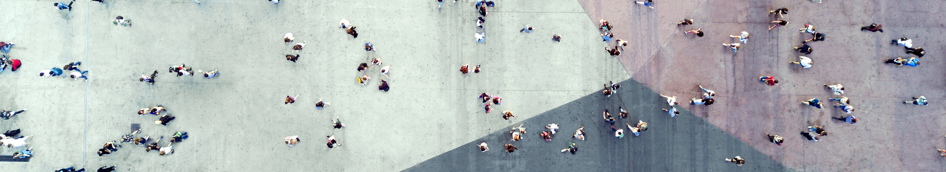 High Angle View Of People On Street