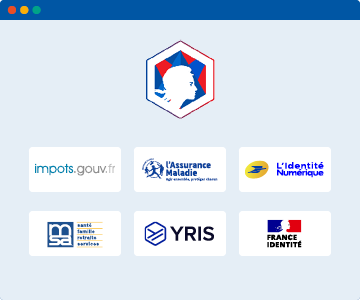 écran de connexion FranceConnect avec les logos des administrations fournisseurs d'identité