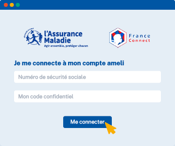 écran de connexion ameli.fr