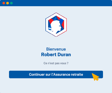 écran de connexion FranceConnect : connexion établie